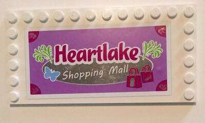 Tile, Modified 6 x 12 with Studs on Edges with 'Heartlake Shopping Mall' Pattern (Sticker) - Set 41058