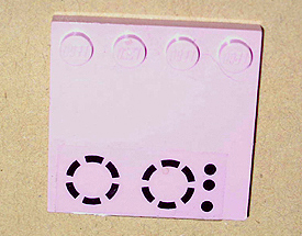 Tile, Modified 4 x 4 with Studs on Edge with Black Dots and Broken Circles Pattern (Sticker) - Set 5890