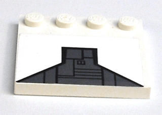 Tile, Modified 4 x 4 with Studs on Edge with Black Lines and Dark Bluish Gray Pattern (Sticker) - Set 7676