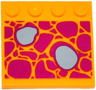 Tile, Modified 4 x 4 with Studs on Edge with Magenta and Dark Bluish Gray Stone Path Pattern (Sticker) - Set 41078