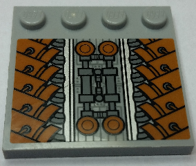 Tile, Modified 4 x 4 with Studs on Edge with SW Sith Infiltrator Mechanical Pattern (Sticker) - Set 7961