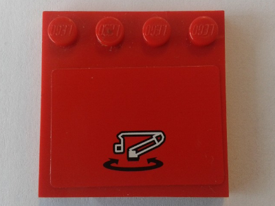 Tile, Modified 4 x 4 with Studs on Edge with Crane Rotating Movement Pattern (Sticker) - Set 8289