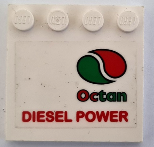 Tile, Modified 4 x 4 with Studs on Edge with Octan Logo and Red 'DIESEL POWER' Pattern Model Right Side (Sticker) - Set 5563
