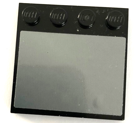 Tile, Modified 4 x 4 with Studs on Edge with Silver Surface Pattern (Sticker) - Set 42096