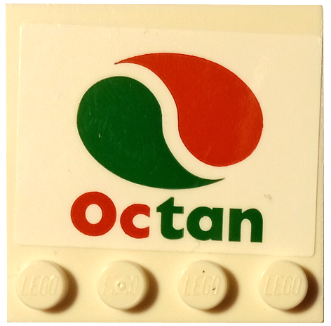 Tile, Modified 4 x 4 with Studs on Edge with Octan Logo Pattern (Sticker) - Set 60292