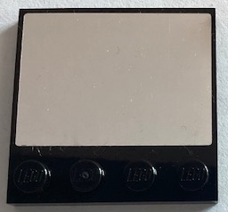 Tile, Modified 4 x 4 with Studs on Edge with Silver Mirror Pattern (Sticker) - Set 60380