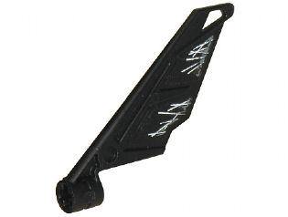 Bionicle Wing Small / Tail with Axle Hole with White and Gray Damage Pattern on Left Side (Stickers) - Set 5974