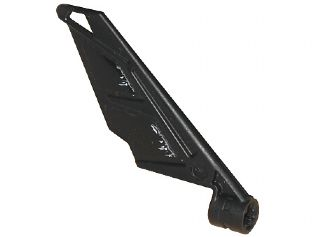 Bionicle Wing Small / Tail with Axle Hole with White and Gray Damage Pattern on Right Side (Stickers) - Set 5974