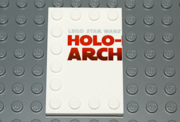 Tile, Modified 4 x 6 with Studs on Edges with 'LEGO STAR WARS' and 'HOLO- ARCH' Pattern