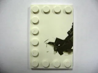 Tile, Modified 4 x 6 with Studs on Edges with Deep Sea Scuba Diver Left Half Pattern