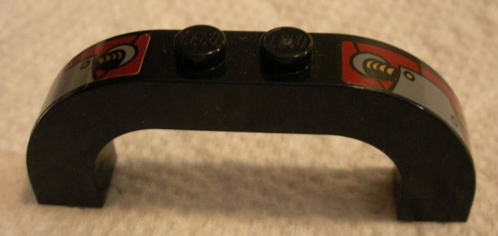 Arch 1 x 6 x 2 Curved Top with Cords on Dark Red and Dark Bluish Gray Background Pattern (Stickers) - Set 70012-2