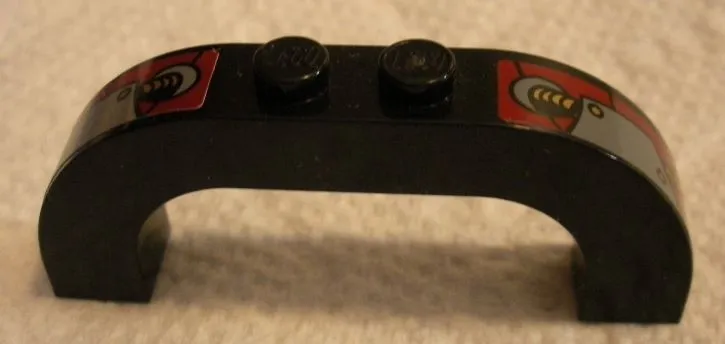 Arch 1 x 6 x 2 Curved Top with Cords on Dark Red and Dark Bluish Gray Background Pattern (Stickers) - Set 70012-2