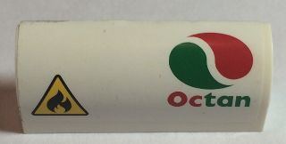 Slope, Curved 1 x 4 x 1 1/3 with Flammable Danger Sign and Octan Logo Pattern (Sticker) - Set 60022