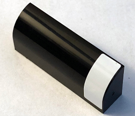 Slope, Curved 1 x 4 x 1 1/3 with White Vertical Stripe Pattern on Right Side (Sticker) - Set 7962