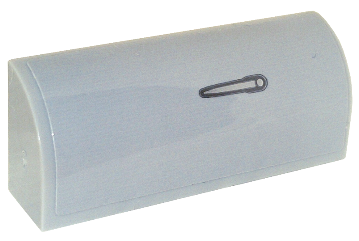 Slope, Curved 1 x 4 x 1 1/3 with Silver and Black Door Handle Pattern Model Left Side (Sticker) - Set 76911