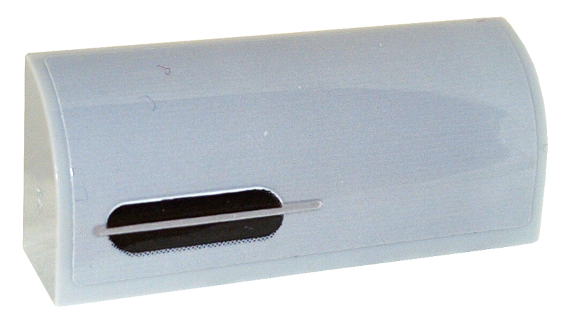 Slope, Curved 1 x 4 x 1 1/3 with Black Air Vent with Silver Line Pattern Model Left Side (Sticker) - Set 76911