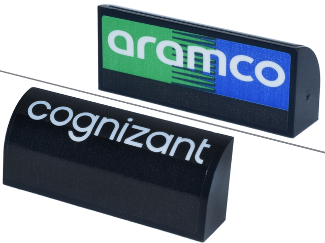 Slope, Curved 1 x 4 x 1 1/3 with 'cognizant' and 'aramco' Logos Pattern on Both Sides (Stickers) - Set 76925