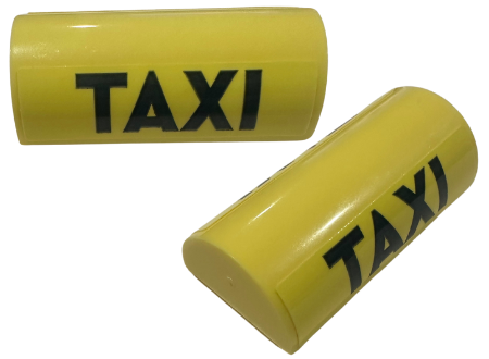 Slope, Curved 2 x 4 Double with Groove with Dark Blue 'TAXI' Pattern on Both Sides (Stickers) - Set 42656