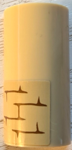 Slope, Curved 2 x 4 Double with Groove with Bricks and Medium Nougat Mortar Pattern 1 (Sticker) - Set 75969