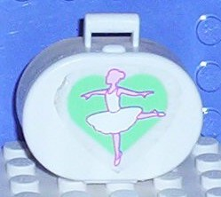 Scala Utensil Oval Case with Ballerina Pattern (Sticker) - Set 5835