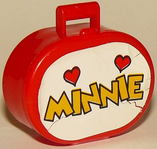 Scala Utensil Oval Case with Minnie and Two Hearts Pattern (Sticker) - Sets 4165 / 4178