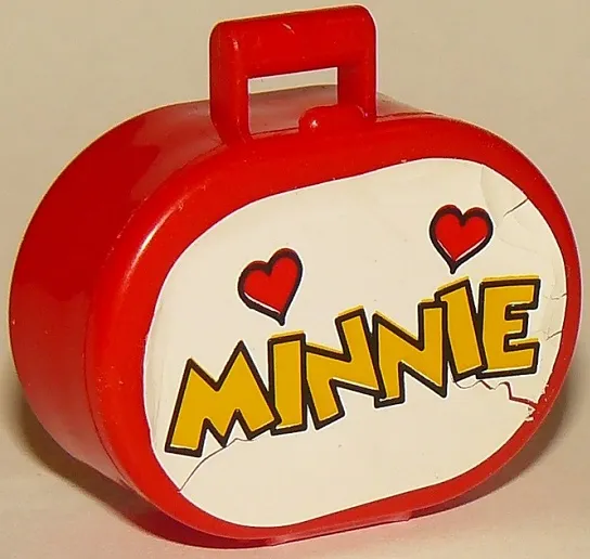 Scala Utensil Oval Case with Minnie and Two Hearts Pattern (Sticker) - Sets 4165 / 4178