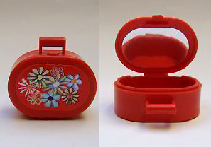 Scala Utensil Oval Case with Flowers and Mirror Pattern (Stickers) - Set 3142