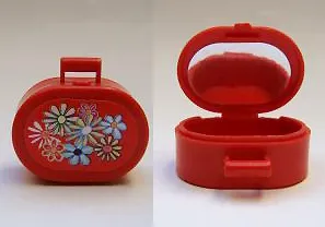 Scala Utensil Oval Case with Flowers and Mirror Pattern (Stickers) - Set 3142