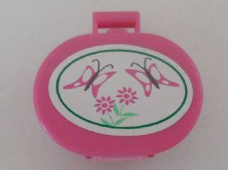 Scala Utensil Oval Case with Butterflies and Flowers Pattern (Sticker) - Set 5895
