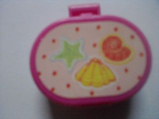 Scala Utensil Oval Case with Starfish / Sea Star, Seashells, and Red Dots Pattern (Sticker) - Set 3114