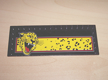 Tile, Modified 6 x 16 with Studs on Edges with Roaring Cheetah Head on Yellow Rectangle Pattern (Sticker) - Sets 5599 / 5600