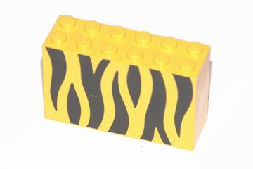 Brick 2 x 6 x 3 with Black Animal Stripe Pattern