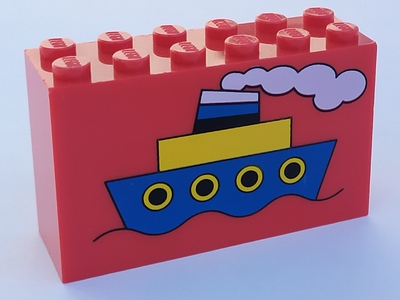 Brick 2 x 6 x 3 with Boat Pattern
