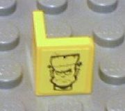 Panel 1 x 1 x 1 Corner with Frankenstein Monster Head Pattern Model Left Side (Sticker) - Set 8670