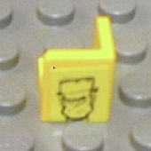 Panel 1 x 1 x 1 Corner with Frankenstein Monster Head Pattern Model Right (Sticker) - Set 8670