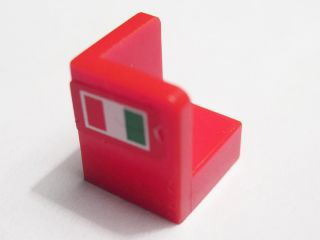 Panel 1 x 1 x 1 Corner with Italian Flag Pattern Model Right (Sticker) - Sets 8142 / 8362