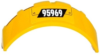 Windscreen 3 x 6 x 1 Curved with '95969' and Hatch Pattern (Sticker) - Set 60076