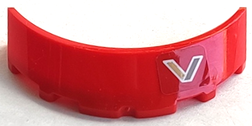 Windscreen 3 x 6 x 1 Curved with Tan and Dark Tan SW Baze Malbus Capital Letter V Logo Pattern (Sticker) - Set 75525