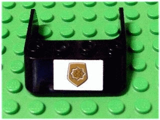 Windscreen 4 x 4 x 1 with World City Gold Police Badge Pattern (Sticker) - Set 7035