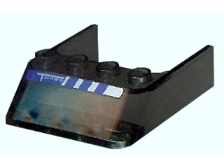 Windscreen 4 x 4 x 1 with Blue Turbo Pattern (Sticker) - Set 8135