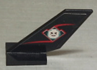 Tail Shuttle with Skull Evil Minifigure Head Pattern on Both Sides (Stickers) - Set 4793