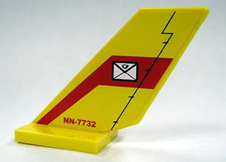 Tail Shuttle with Mail Envelope and 'NN-7732' Pattern on Both Sides (Stickers) - Set 7732