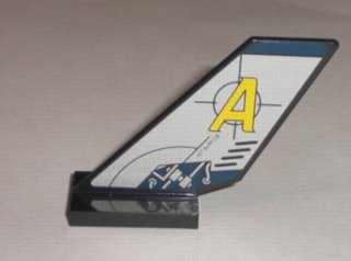 Tail Shuttle with Agents Logo and 'HOT SURFACE' Pattern on Both Sides (Stickers) - Set 8971