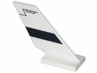 Tail Shuttle with Black Contour Pattern on Right Side (Sticker) - Set 5974