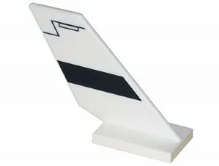 Tail Shuttle with Black Contour Pattern on Right Side (Sticker) - Set 5974