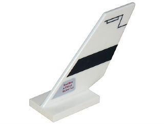 Tail Shuttle with Black Contour and 'PLACE FOOT HERE' Pattern on Left Side (Sticker) - Set 5974