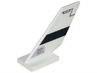 Tail Shuttle with Black Contour and 'PLACE FOOT HERE' Pattern on Left Side (Sticker) - Set 5974