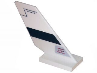 Tail Shuttle with Black Contour and 'PLACE FOOT HERE' Pattern on Right Side (Sticker) - Set 5974