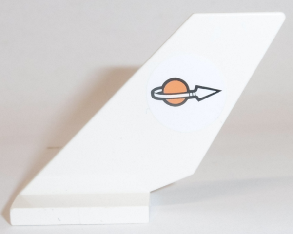 Tail Shuttle with Classic Space Logo Pattern Model Left Side (Sticker) - Sets 7690 / 7692