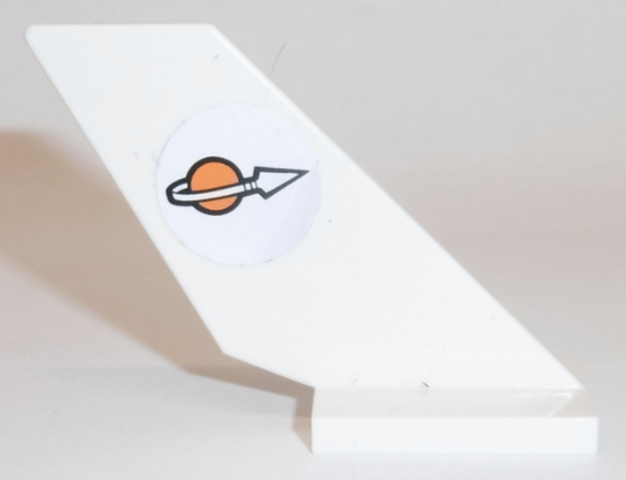 Tail Shuttle with Classic Space Logo Pattern Model Right Side (Sticker) - Sets 7690 / 7692